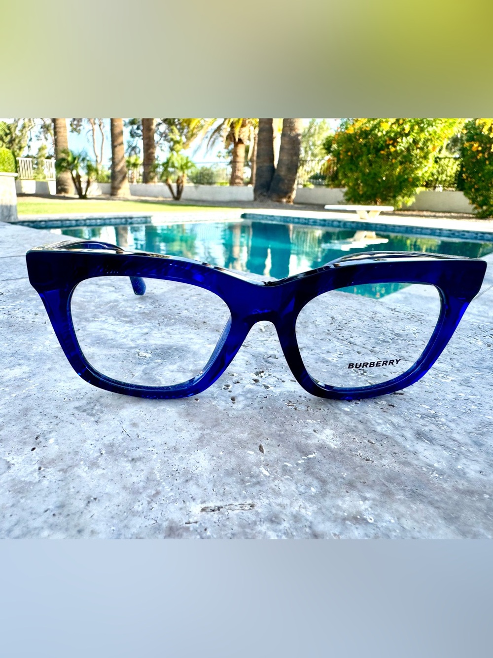 Burberry Nova Check Blue Rx Frames New in Box